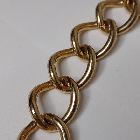 Heavy Gold Tone Monet Chain Necklace 17.5 Inches Long - Picture 6 of 12
